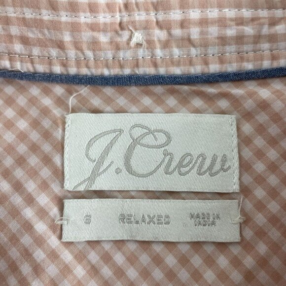 J. Crew Womens Relaxed Fit Gingham Button-Down Shirt Size 6 4357 - Picture 3 of 9